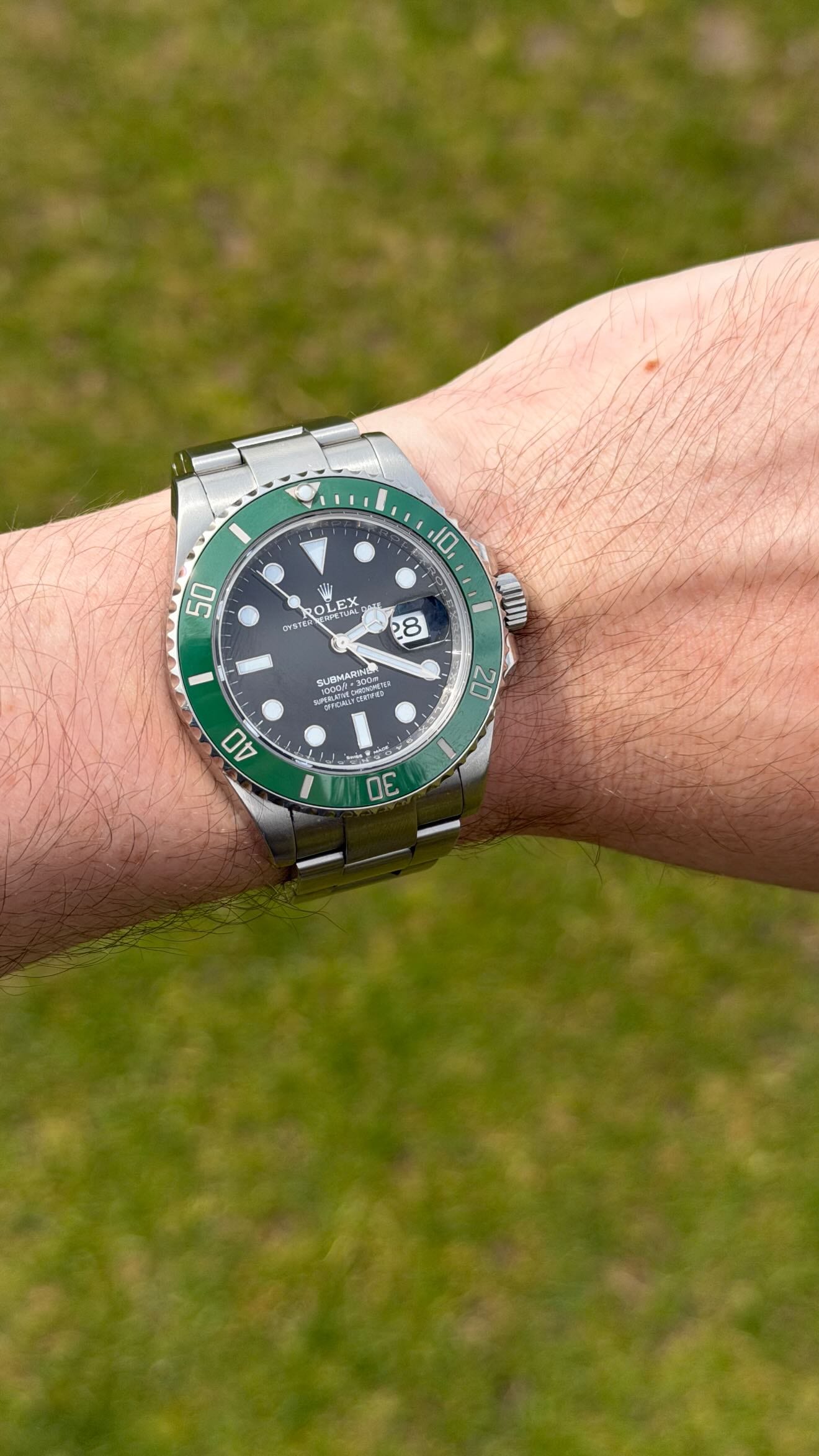 A Rolex Submariner on the wrist